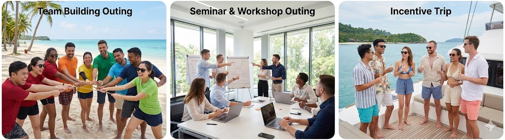Outing เน้นความสนุก Team Building Outing  Seminar & Workshop Outing  Incentive Trip